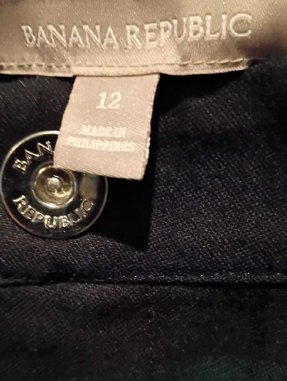 Banana Republic Women's Navy And Green Plaid Slim Jeans